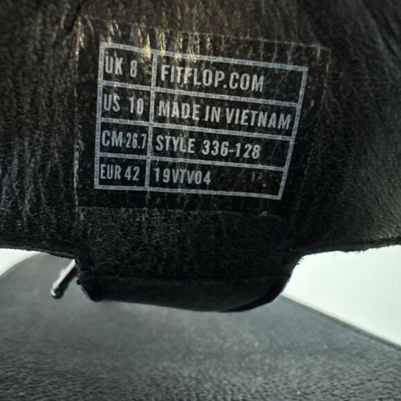 FITFLOP Rumba Iridescent Beaded Toe Post Sandal Women Size 10 Metallic Blue 336 - Picture 5 of 8